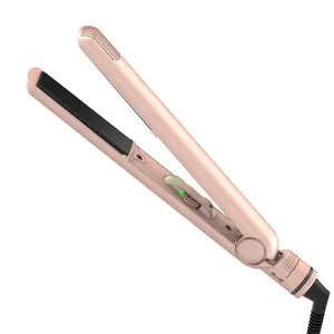 Hot Selling Crystal Diamond Hair Iron Electronic Flat Iron With Negative Ion 2 In 1 Hair Straightener And Hair Curler Styler