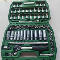 Ensemble d'outils de réparation automobile 60 pièces 3/8"Dr., boîte à outils avec outils, ensemble d'outils de mécanicien, kits d'outils complets, applicable à l'entretien automobile