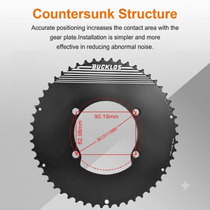 Plateau de pédalier BUCKLOS 110BCD pour vélo de route, <span class=keywords><strong>couronne</strong></span> 50-34T 52-36T 53-39T 54-40T 110 BCD pour R7100 R8100 R9200 - Product Image 2