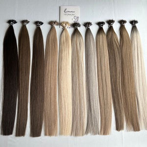 T16A 60A Ombre biondo frassino Nano anello per <span class=keywords><strong>capelli</strong></span> Extension europea colore <span class=keywords><strong>chiaro</strong></span> grezzo <span class=keywords><strong>capelli</strong></span> di cheratina lisci con punta Nano - Product Image 5