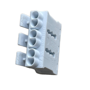 Mini 3-polige Messing Duwdraadconnector Met Kabelklem - Product Image 3