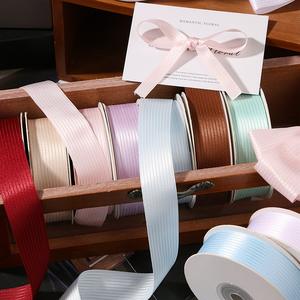 Ruban rayé double face brillant fait main pour accessoires de <span class=keywords><strong>cheveux</strong></span> Lolita <span class=keywords><strong>Charlotte</strong></span>, nœuds, cadeaux pour poupées, fabriqué en Chine, emballage en rouleau - Product Image 1