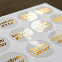 Autocollants circulaires personnalisés en feuille d'or avec étiquettes transparentes personnalisées, adaptés aux étiquettes de décoration biochimique