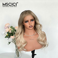 Perruque en dentelle transparente MSCICI 13x6, cheveux humains malaisiens, ondulations profondes, aspect naturel, vente en gros, perruque 100% cheveux humains