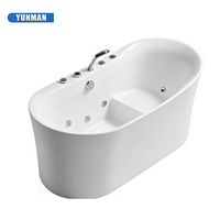 Baignoire Spa Moderne en Acrylique Autoportante Portable pour Hôtels, 12 Jets, Écologique, Température Constante, Profonde