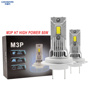 Phare LED FSYLX M3P H1 H7 H11 H4 H19 <span class=keywords><strong>HB3</strong></span> 80W 3570 CSP 9005 9006 9012 80W avec ventilateur, faisceau unique, 12V pour voiture - Product Image 1