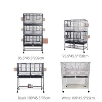 Grande cage à oiseaux multi-niveaux empilable pour canaris, cages de reproduction mobiles, cages à pigeons et perroquets à assembler, en vente