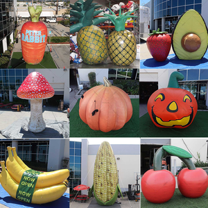 Precio al por mayor de fábrica, globo inflable de fruta de plátano, <span class=keywords><strong>modelo</strong></span> de personaje de dibujos animados de melón para fiesta de verano - Product Image 2