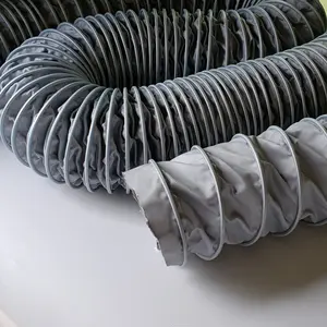 HOSE Duto espiral de exaustão flexível em tecido de fibra de vidro resistente a altas temperaturas 400 graus Celsius