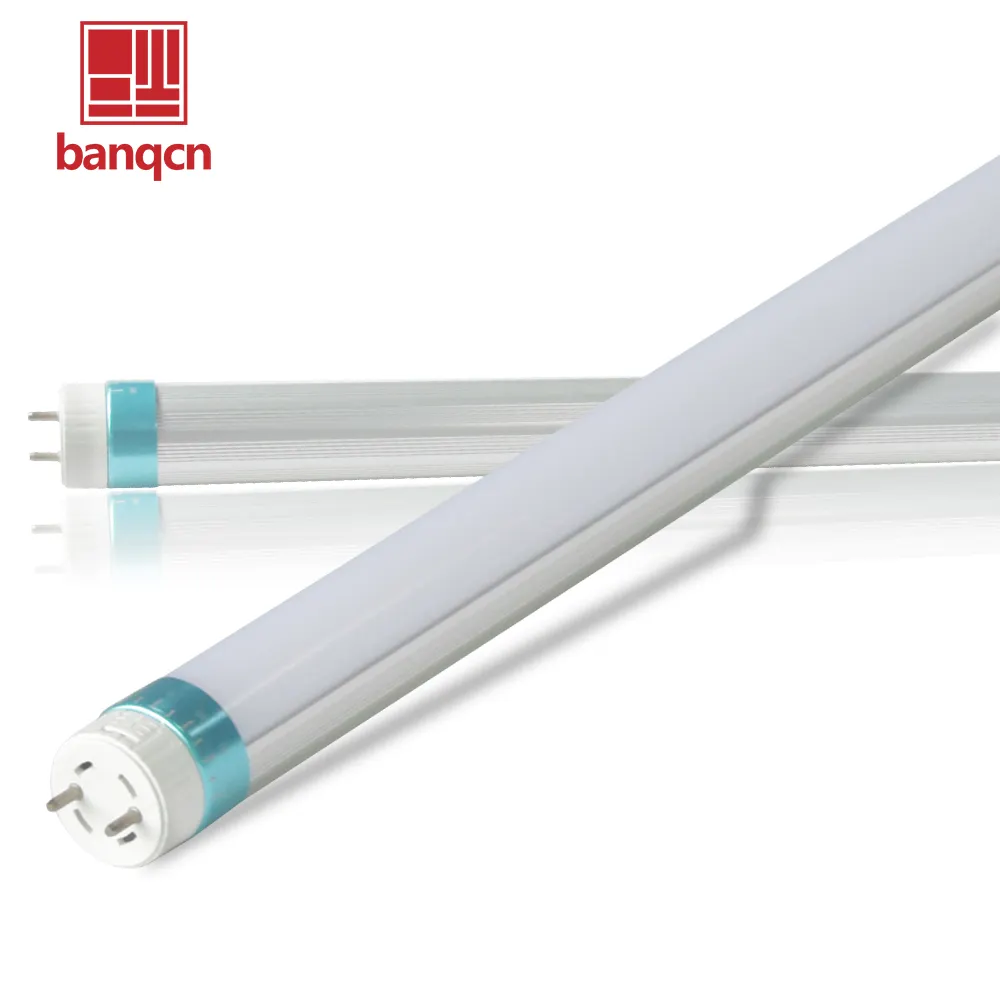 Banqcn 18W G13 T8 LED Tube Light Superbright 4ft Coque en aluminium avec capuchon rotatif et anneau en métal coloré pour une utilisation au bureau