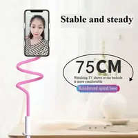 Support universel en plastique pour téléphone portable, flexible et réglable, à clipser pour lit et bureau, support de smartphone