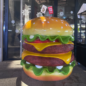 맞춤형 햄버거 레스토랑 야외 상업용 디스플레이 레진 섬유유리 피규어 조각상 - Product Image 2