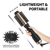 Sèche-cheveux électrique professionnel 4 en 1 avec brosse pour lisser et boucler les cheveux