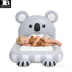 <span class=keywords><strong>Cama</strong></span> de Viaje Inflable para Niños Pequeños con Forma de Koala, Colchón de Aire Aterciopelado para Niños, Muebles Cómodos para el Hogar, Campamentos y Pijamadas - Product Image 3