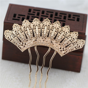 <span class=keywords><strong>Peigne</strong></span> couronne <span class=keywords><strong>de</strong></span> fleurs à neuf rangs en cuivre moulé 97*89MM, accessoire DIY, coiffe <span class=keywords><strong>de</strong></span> style ancien, épingles à cheveux incrustées et - Product Image 4