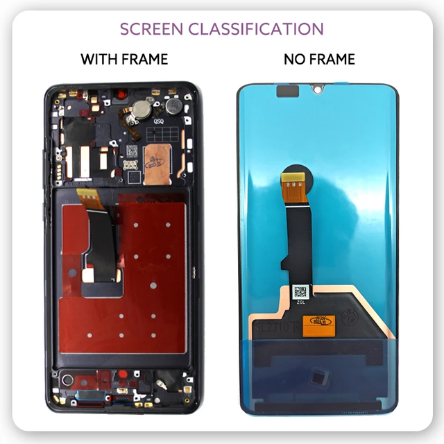 New 6.47'' LCD Touch Screen Digitizer Assembly for P30 Pro (VOG-L29/L09/AL00/L04/AL10/HW-02L) 1 Year Warranty Replacement