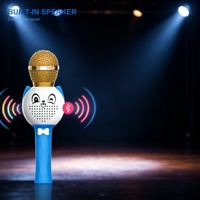 Microphone Karaoké Portable K5 Cartoon Cat pour Enfants avec Haut-Parleur et Annulation Vocale en un Clic