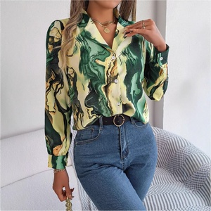 <span class=keywords><strong>Camisa</strong></span> <span class=keywords><strong>de</strong></span> Manga Larga con Cuello <span class=keywords><strong>de</strong></span> Traje a Rayas en Contraste <span class=keywords><strong>de</strong></span> Color, Estilo Casual Europeo y Americano para Mujer, Primavera/Verano - Product Image 2