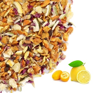 Natural Kumquat Lemon Blended Fruit Tea with Pineapple Double Red <strong>Rose</strong> Chrysanthemum Loose Tea for Hot Cold Brew Bulk Wholesale - Product Image 1