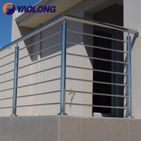 Tube de balustrade carrée en acier inoxydable, balustrade pour escalier, balcon, A554 201 202 304, 316