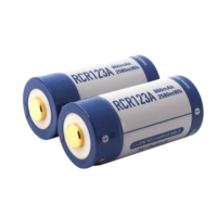 Keeppower P1634U1 RCR123A Micro USB 16340 3.0V 860mAh Protedted Batterie Lithium Rechargeable en paire
