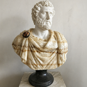 Statue <span class=keywords><strong>de</strong></span> buste romain en marbre sculpté à la main, sculpture d'<span class=keywords><strong>empereur</strong></span> classique, portrait <span class=keywords><strong>de</strong></span> style grec pour la décoration intérieure - Product Image 2