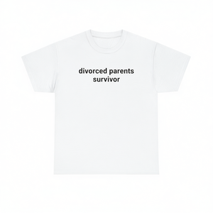 Maglietta per sopravvissuti dei genitori divorziati, unisex, in cotone, manica corta, girocollo, taglia adulta - Product Image 2