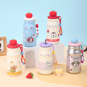 Children's Insulated Water Bottle 316 Stainless Steel Double Wall Vacuum Portable With Strap For School Use - Product Image 2