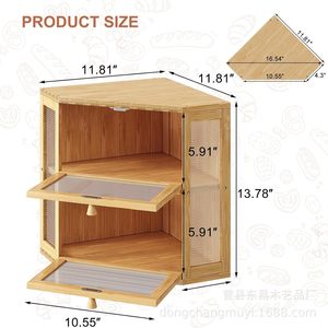 กล่องขนมปังสองชั้น Dongchang พร้อมประตูใส สำหรับเก็บขนมปังและเบเกอรี่ในครัว - Product Image 3