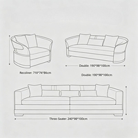 Ensemble de canapés sectionnels simples en similicuir couleur unie, modernes, durables et écologiques, pour salon intérieur