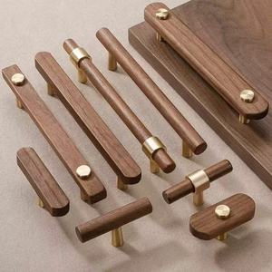 도매 현대 스타일 단단한 나무 가구 서랍 캐비닛 및 주방 용 나무 손잡이 - Product Image 1