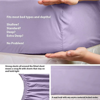Ensemble de draps de lit en tissu de bambou écologique - Tissu doux et confortable pour la maison et l'hôtel