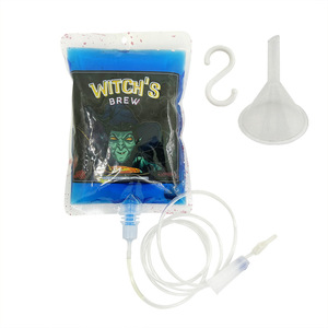 ตกแต่งฮาโลวีน 2023 เลือดแวมไพร์เครื่องดื่มกระเป๋าคอสเพลย์โปร่งใส PVC เลือดกระเป๋า - Product Image 2