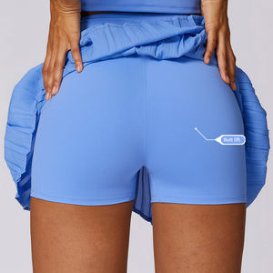 Falda plisada <span class=keywords><strong>con</strong></span> logotipo personalizado para <span class=keywords><strong>mujer</strong></span> Falda corta deportiva de cintura alta Ropa DE <span class=keywords><strong>TENIS</strong></span> Pickleball <span class=keywords><strong>con</strong></span> bolsillos laterales - Product Image 5