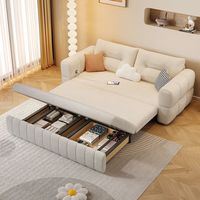 Sofá Cama de Tela de Tres Plazas para Sala de Estar, Sofá Convertible Moderno que Ahorra Espacio para Hogares Modernos y Apartamentos Pequeños