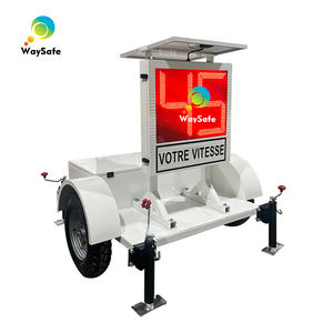 Remorque solaire portable Waysefe pour panneau de signalisation radar à <span class=keywords><strong>message</strong></span> variable (RMV) de limitation de vitesse 740x740mm 199km/h - Product Image 2