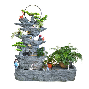 Fuente de Agua Decorativa con Rocas Artificiales Quanfangyuan 8101, Decoración de Jardín para Exteriores, Elemento Paisajístico Feng Shui - Product Image 5