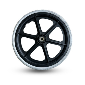Roues arrière pour fauteuil roulant Kaizhi, grandes roues de 16 et 20 pouces, pneus en polyuréthane solide, durables pour l'extérieur, les soins à domicile et l'hôpital - Product Image 1