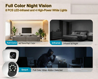 Kamera Pemantau WiFi 4MP Full Color Night Vision, Deteksi Gerak Cerdas, Lensa Ganda, Nirkabel, IP, untuk Pengawasan Rumah Dalam Ruangan