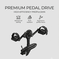 Mekanisme Penggerak Pedal Kaki Kayak Kano Tahan Air Anti Karat Warna Sesuai Pesanan Ergonomis untuk Berselancar