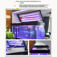 Aquarium avec pompes à eau 400L 1000L, rectangulaire, verre ultra-clair, luxe, filtre intelligent au fond, écran, aquarium pour poissons