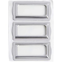 Porte-étiquettes à clipser autocollants en métal pour cartes, porte-étiquettes horizontaux en métal pour tiroirs de bureau et étagères