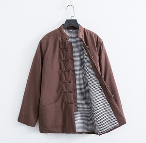 Costume Tang traditionnel chinois pour homme, veste chaude en coton, col montant, bouton, Kung Fu, <span class=keywords><strong>Tai</strong></span> <span class=keywords><strong>Chi</strong></span>, vêtements d'hiver - Product Image 3