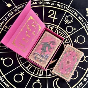 Yeni Koleksiyon Gül Aziz Mikro Şampanya Altın Varaklı <span class=keywords><strong>Tarot</strong></span> Özel Plastik Pembe Renkli <span class=keywords><strong>Tarot</strong></span> Kartı Kutulu Ambalaj - Product Image 2