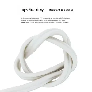 Jinsenyu đồng nguyên chất âm thanh/cáp điện trắng PVC cách nhiệt dẫn loa bọc mềm mỏng song song dây điện rắn - Product Image 2