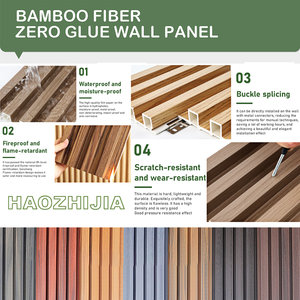 Panneau mural en composite bois-plastique, revêtement WPC, grain de bois, panneaux muraux rainurés WPC pour la décoration - Product Image 4