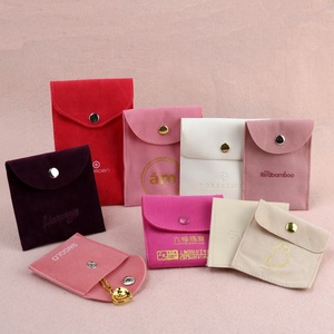 Bolsa de Terciopelo Rosa Personalizada para Joyería, Bolsa de Ante Sintético con Logotipo - Product Image 2