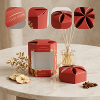 Boîte d'emballage de parfum OEM ODM rectangulaire hexagonale pour diffuseur d'arômes, option multicolore, logo estampé à chaud
