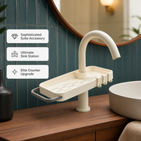 Organisateur de Robinet Multifonctionnel Pratique, Accessoire d'Évier de Cuisine Gain de Place