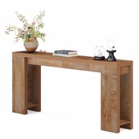 Console d'entrée multifonctionnelle en bois massif style Wabi-sabi, modèle de mobilier mural rétro américain de luxe léger